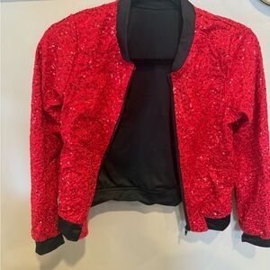 Balera Red Sequin dance Jacket